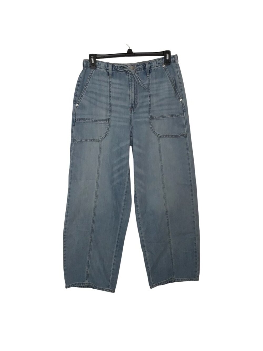 Universal Thread Light Wash Denim Wide-Leg Utility Pants W/ Front & Back Pockets